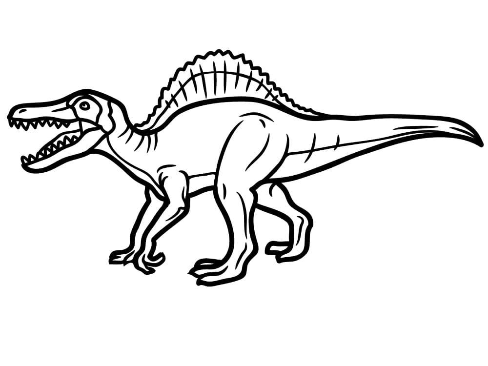 Spinosaurus-bilde fargelegging