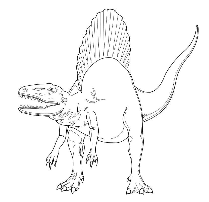 Spinosaurus-dinosaur for barn fargelegging