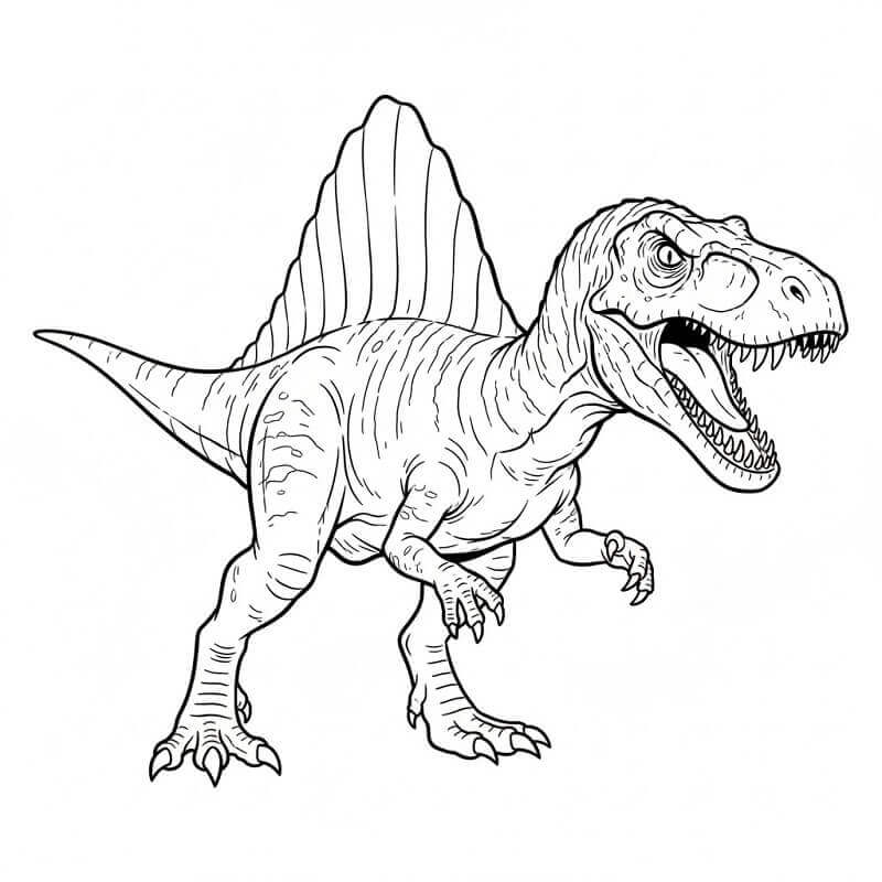 Spinosaurus-dinosaur fargelegging