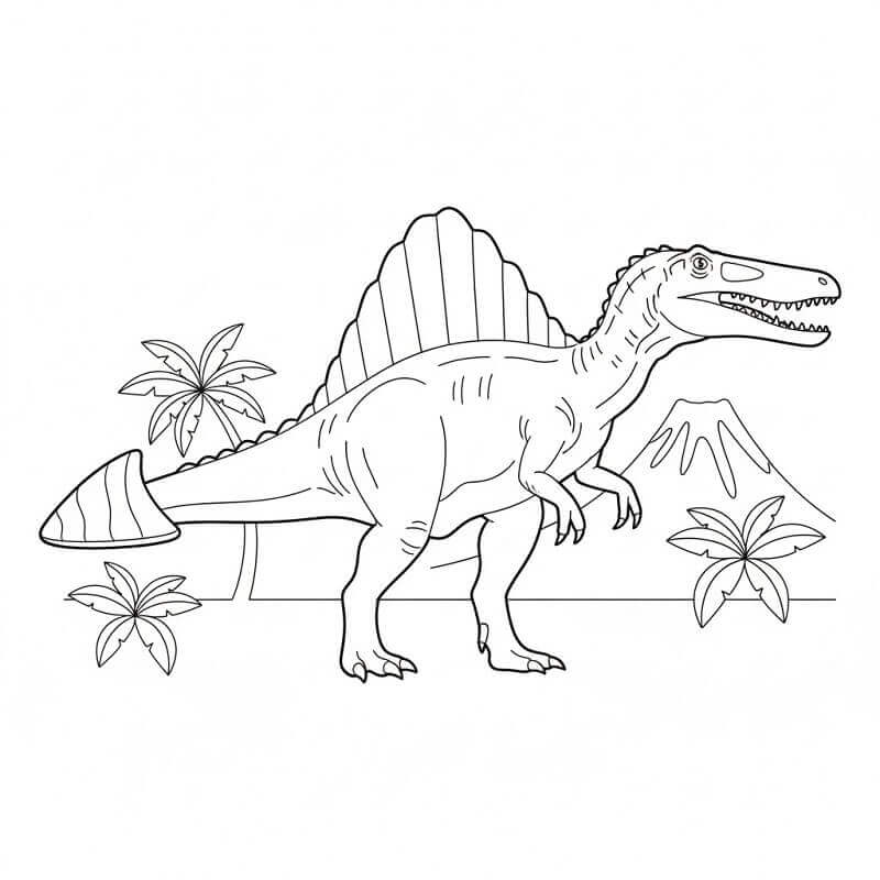 Spinosaurus-dinosauren fargelegging
