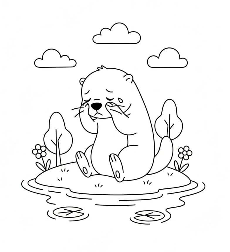 Tegneserie Oter fargelegging