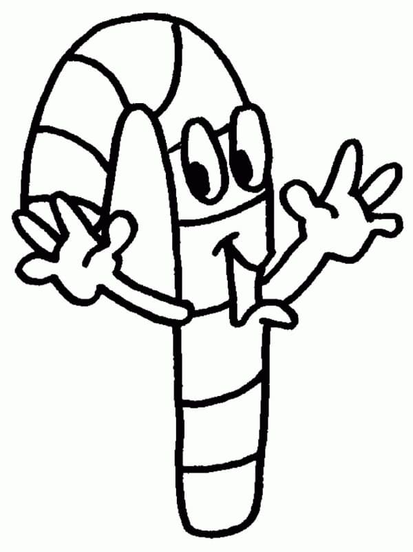 Tegneserie-sukkerstenger fargelegging