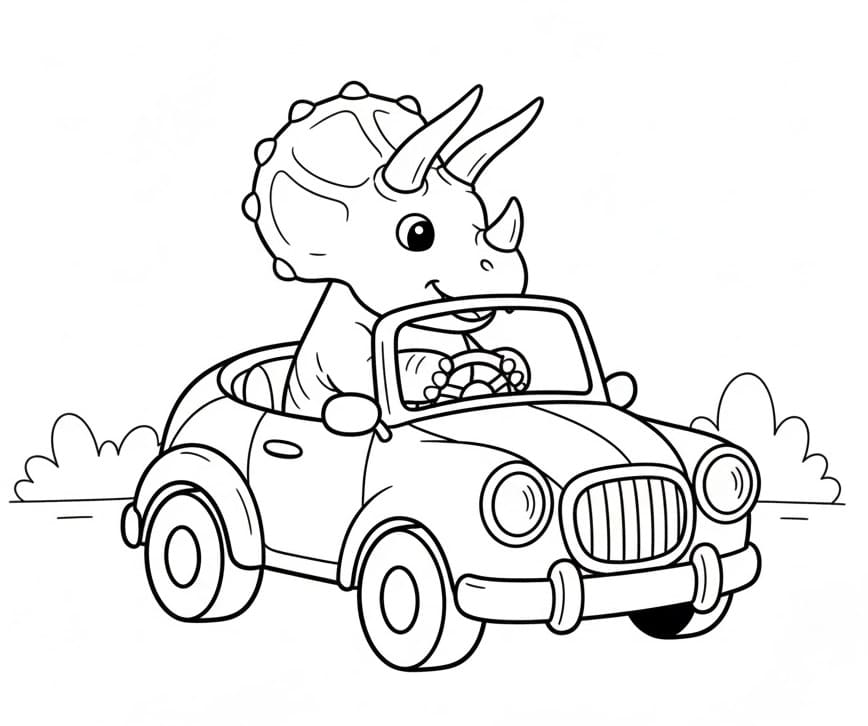 Tøff Triceratops fargelegging