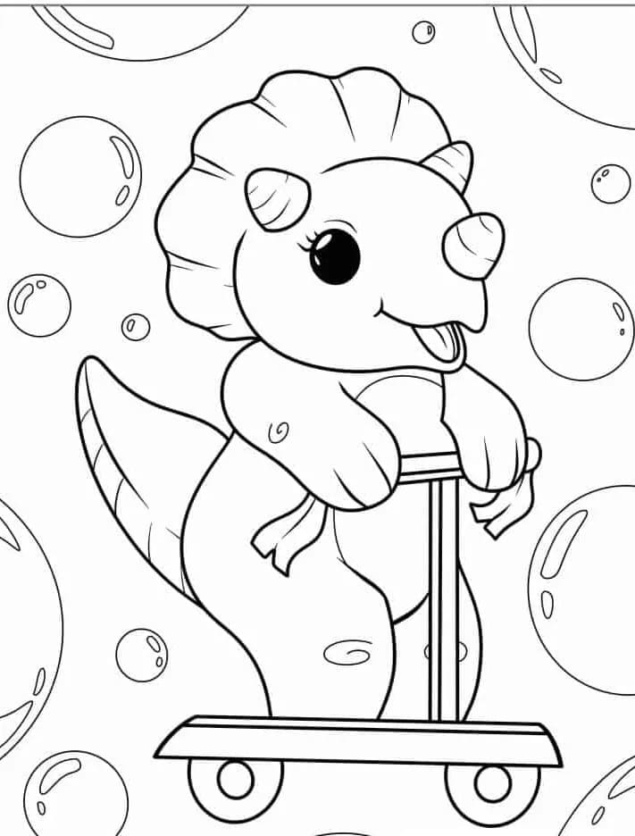 Triceratops Gratis for Barn fargelegging