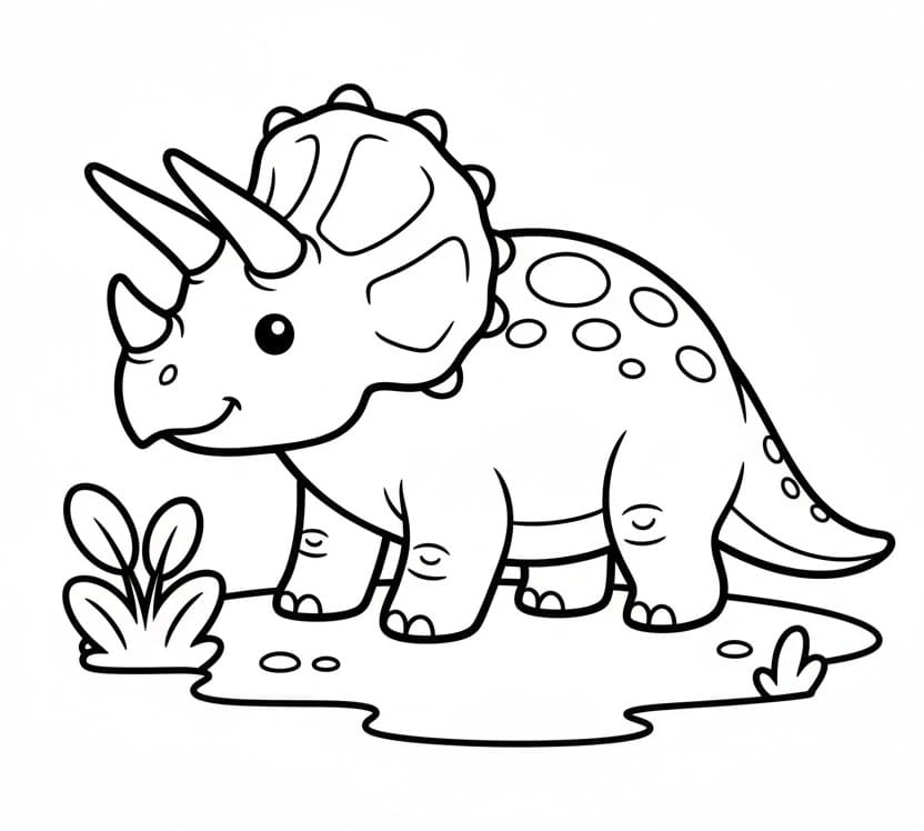 Triceratops for Barn fargelegging