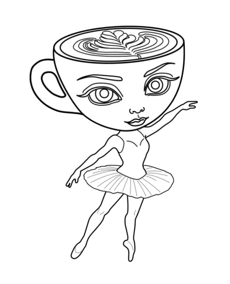 Utrolig ballerina cappuccina fargelegging