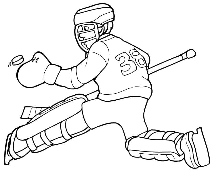 Utskriftbar Ishockey Uten Kostnad fargelegging