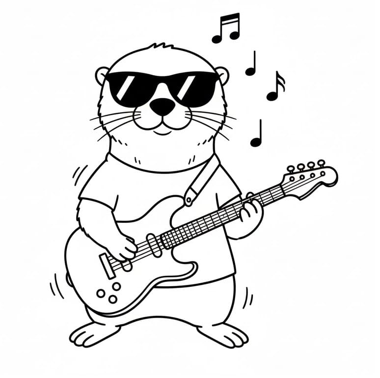 Utskriftbar Oter fargelegging