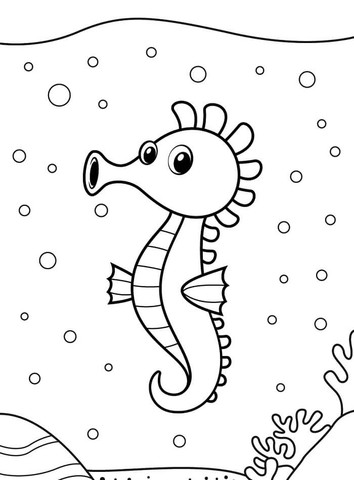 Utskriftbar Sjøhest Uten Kostnad fargelegging