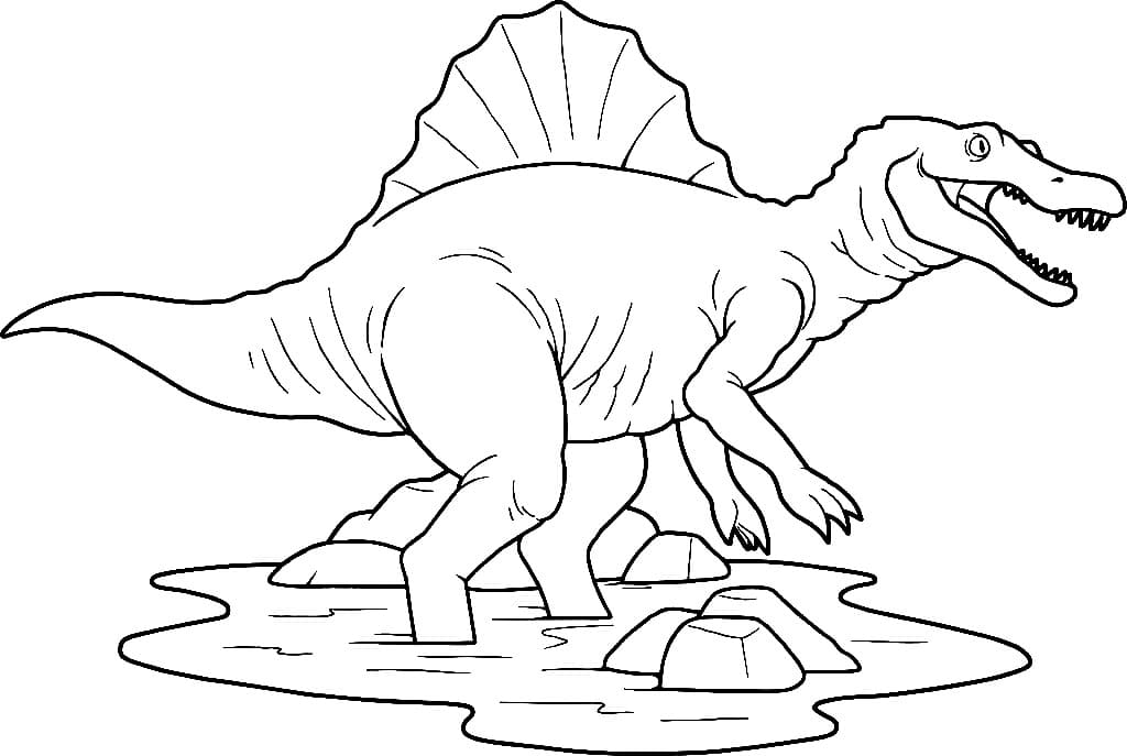 Utskriftbar Spinosaurus fargelegging
