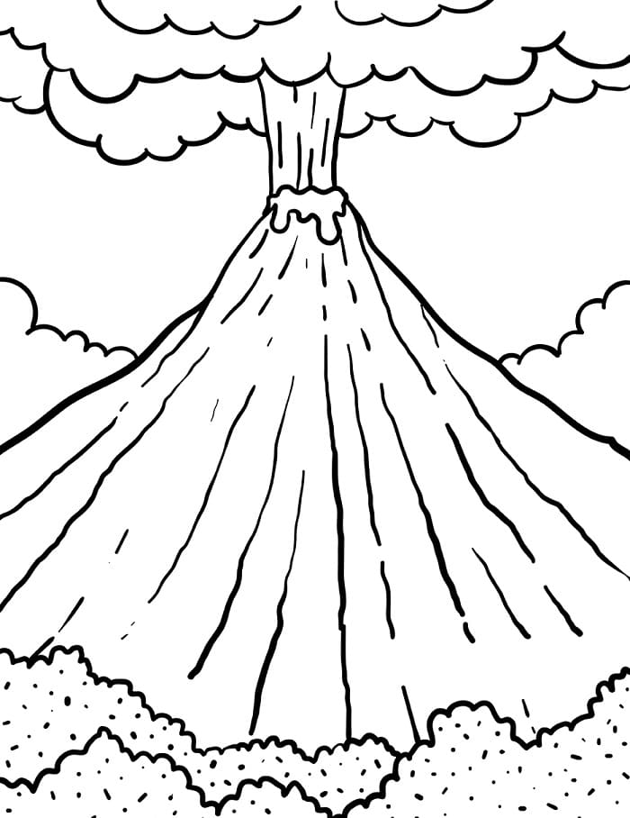 Utskriftbar Vulkan Uten Kostnad fargelegging