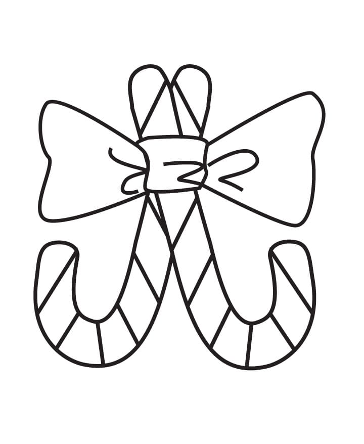 Utskriftbare Sukkerstenger fargelegging