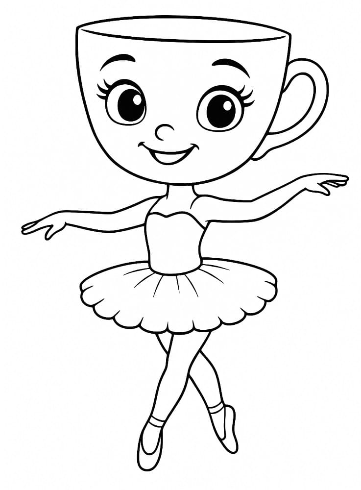 Utskrivbar ballerina cappuccina fargelegging