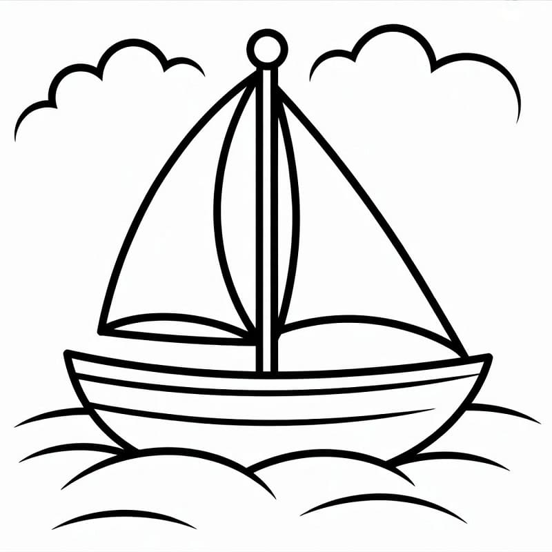 Vanlig Seilbåt fargelegging