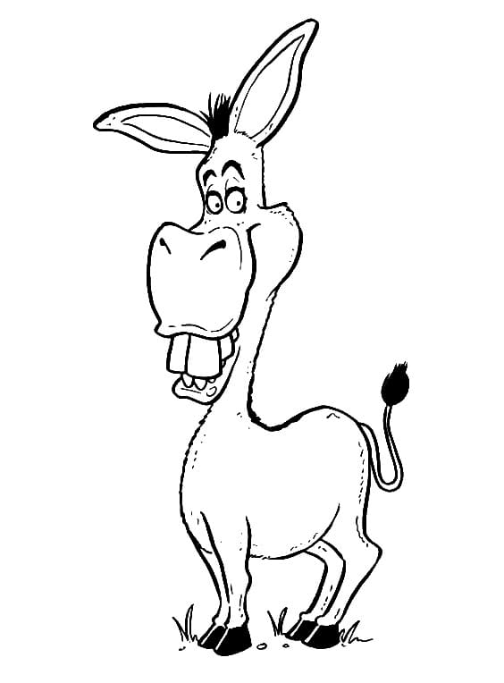 Veldig morsomt esel fargelegging
