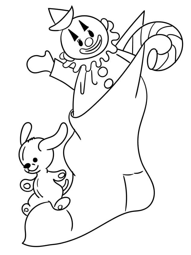 Veldig søt julestrømpe fargelegging