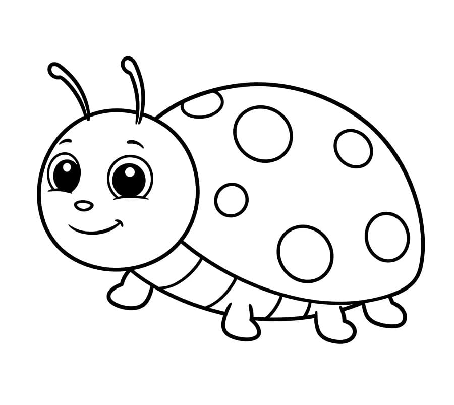 Veldig søt marihøne fargelegging