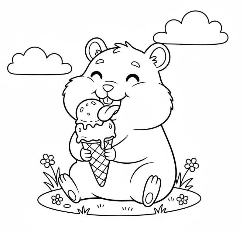 Vennlig Hamster fargelegging