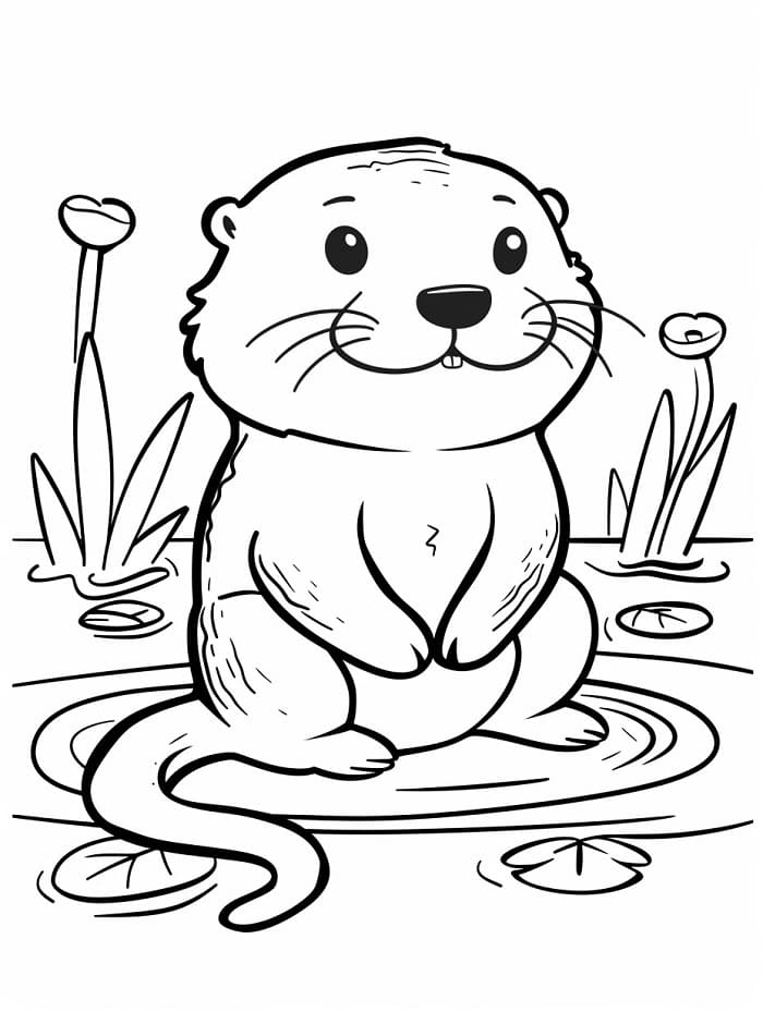 Vennlig Oter fargelegging