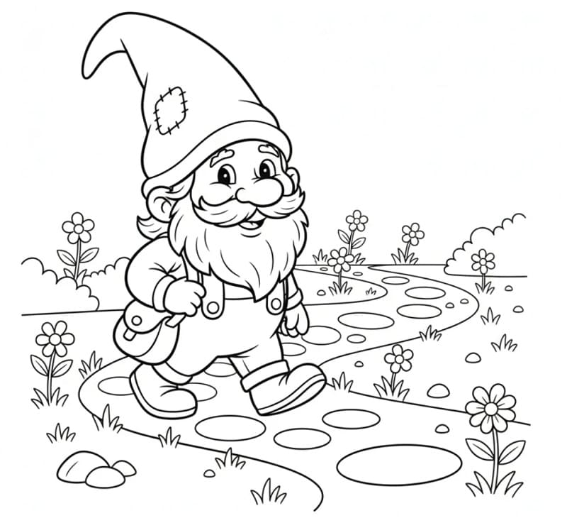 Vennlig gnom fargelegging