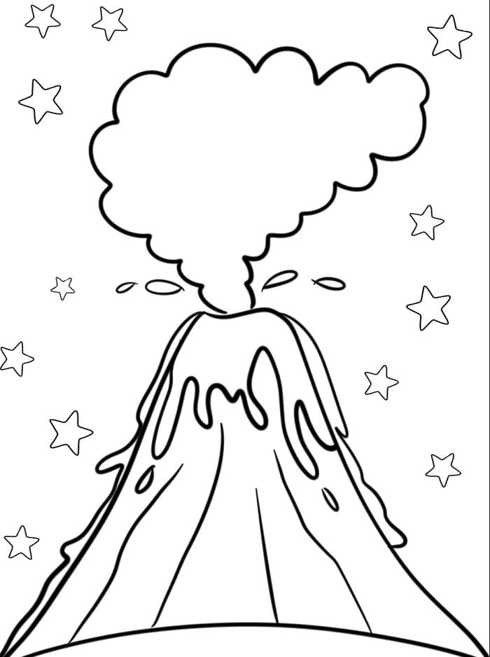 Vulkan Utskriftbar fargelegging