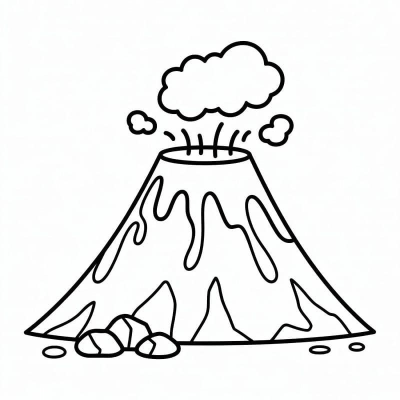 Vulkan Utskriftbart Bilde fargelegging