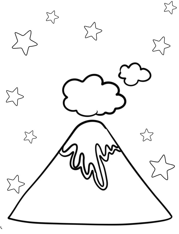 Vulkan å Skrive ut fargelegging