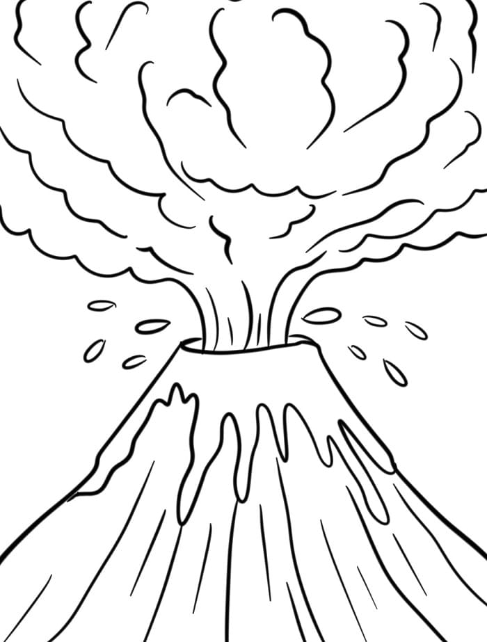 Vulkan for 1-åringer fargelegging