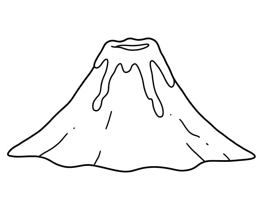 Vulkan for 6-åringer fargelegging