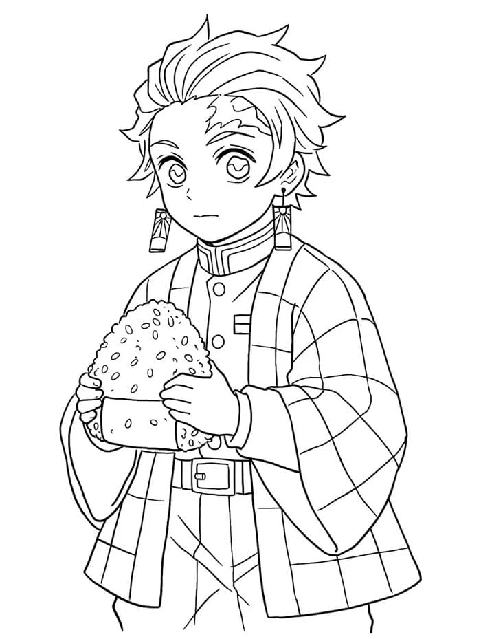 Anime Tanjiro fargelegging