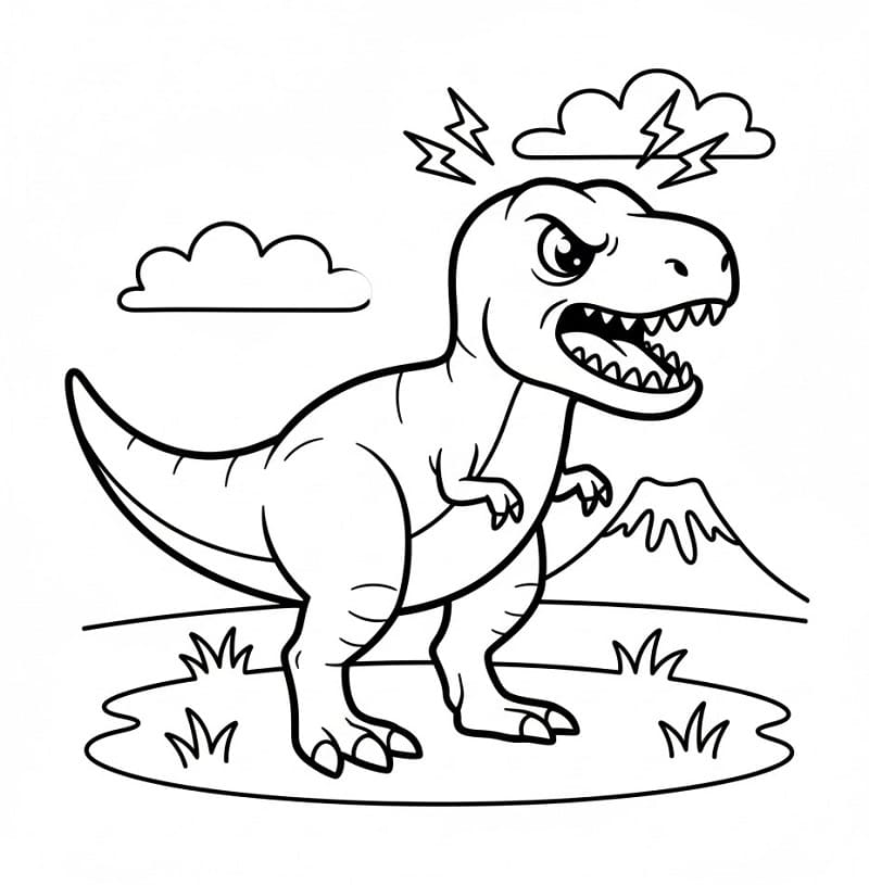 Animert T-rex fargelegging