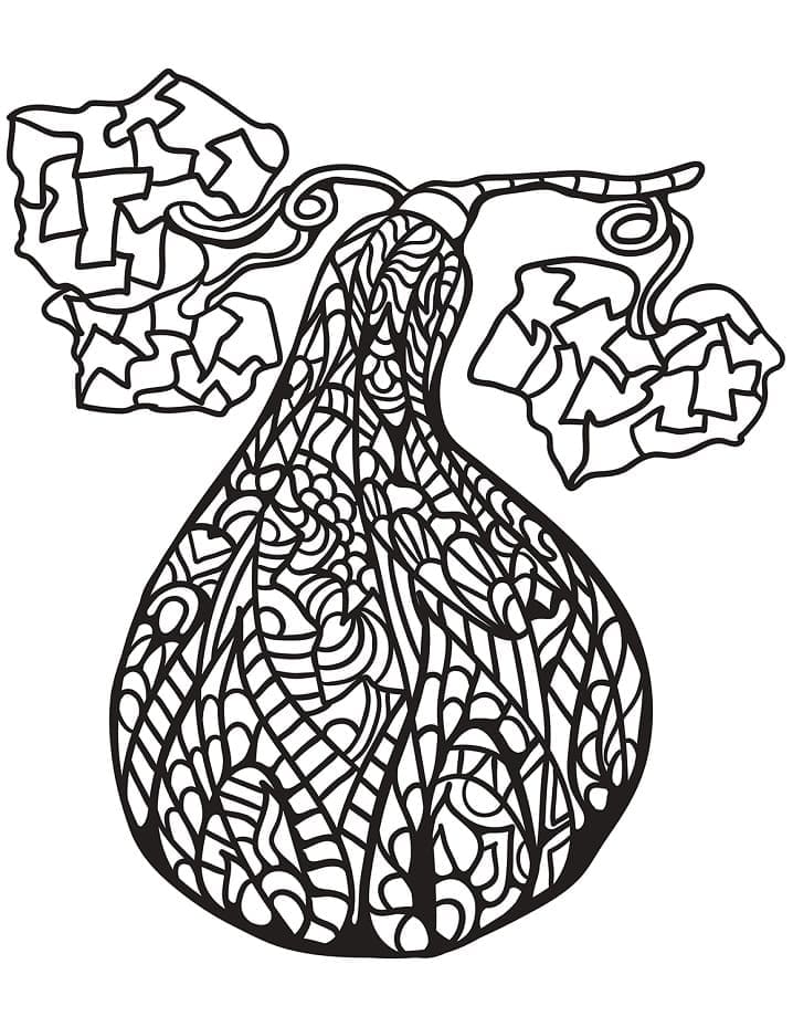 Aubergine Zentangle fargelegging