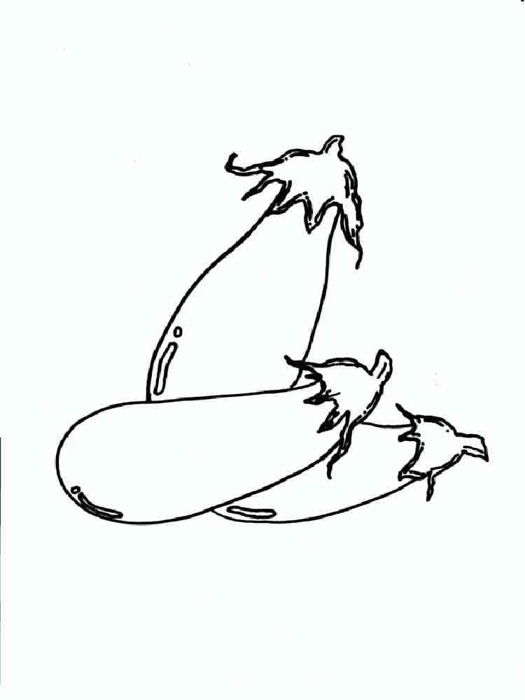 Aubergines tiskutbar fargelegging