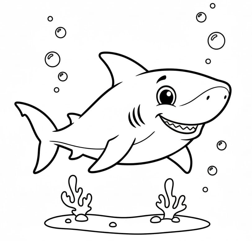 Bedårende Hai fargelegging