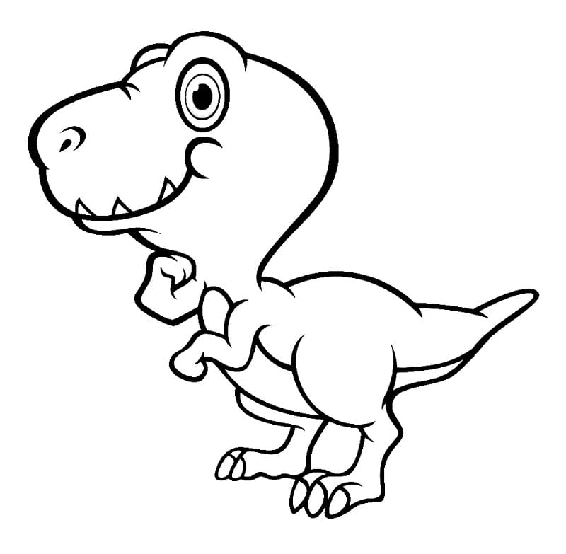 Bedårende T-rex fargelegging