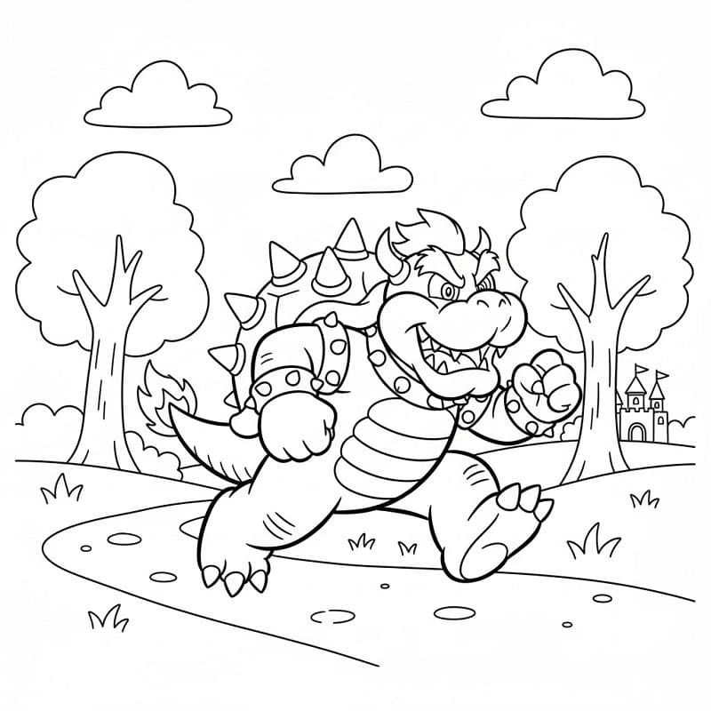 Bowser fra Mario fargelegging