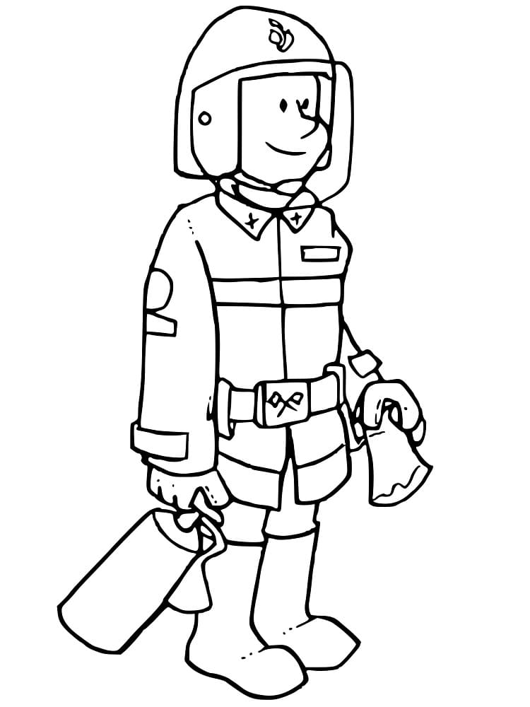 Brannmann (4) fargelegging