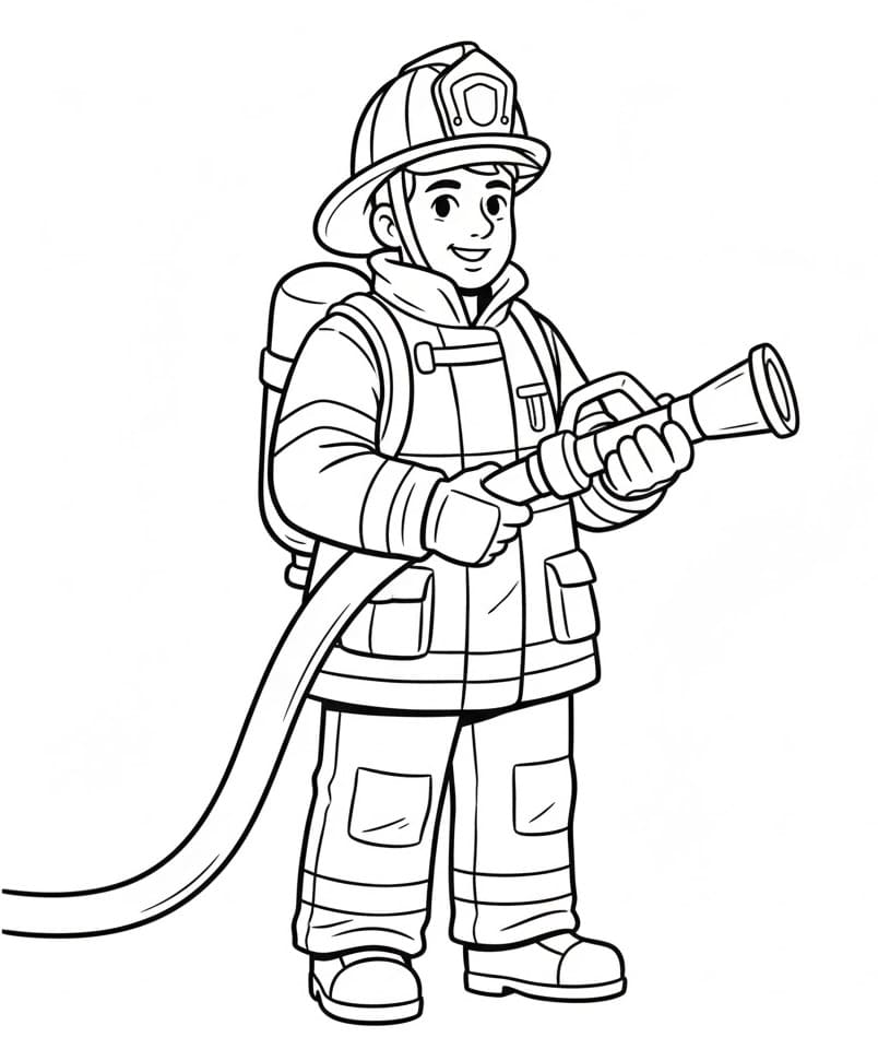 Brannmann Uten Kostnad fargelegging