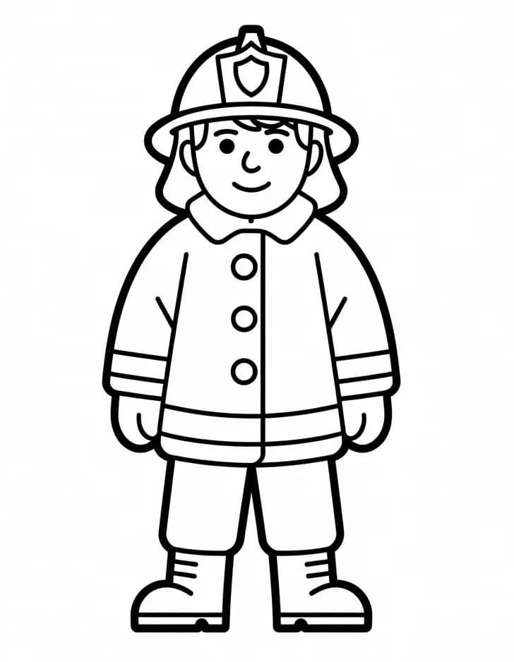 Brannmann Utskriftbar fargelegging