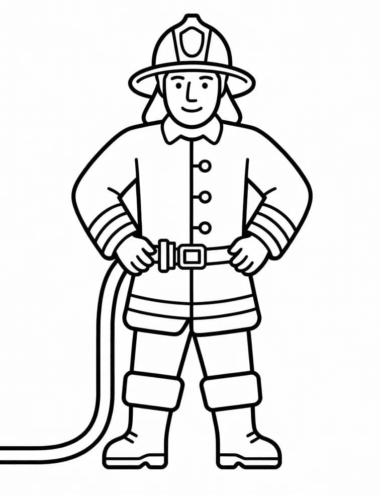 Brannmann å Skrive ut fargelegging