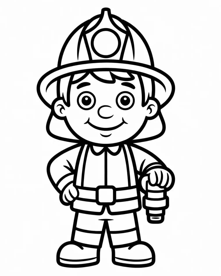 Brannmann for Barn fargelegging