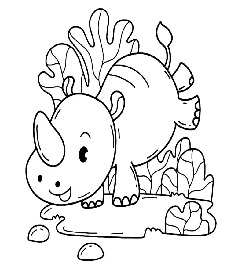 Dyr Neshorn fargelegging