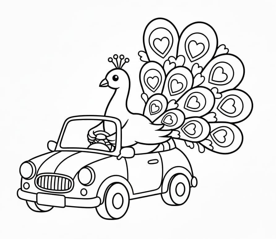 Dyr Påfugl fargelegging