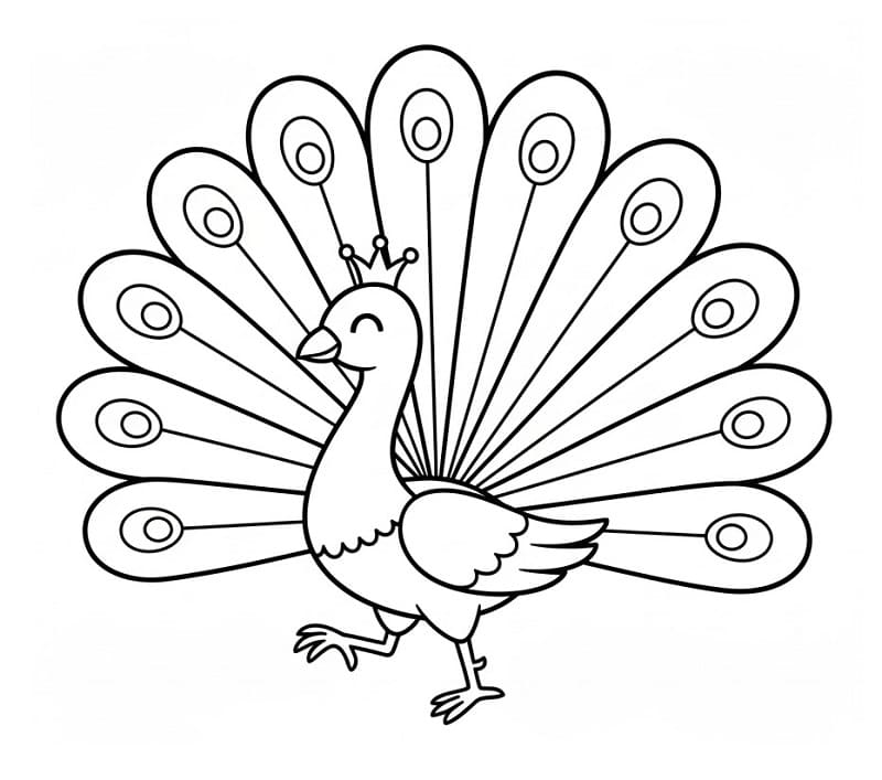 Elskelig Påfugl fargelegging