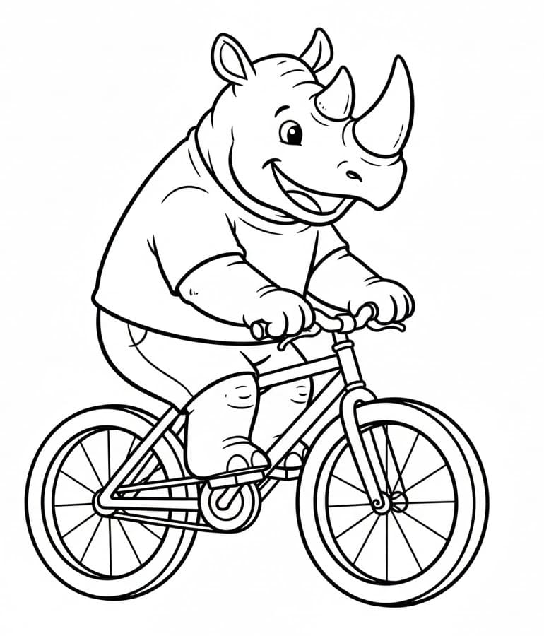 En Neshorn fargelegging