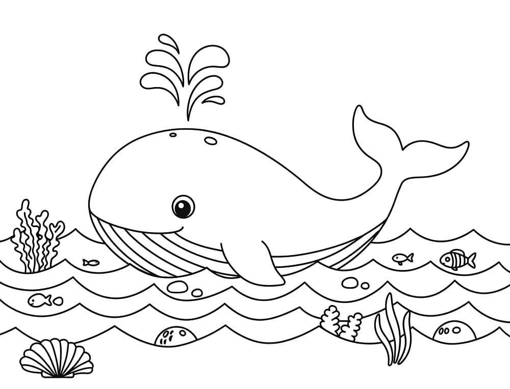 En Søt Hval fargelegging