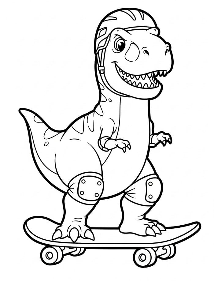 En T-rex Dinosaur fargelegging