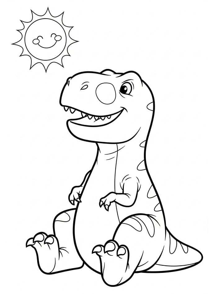 En T-rex fargelegging