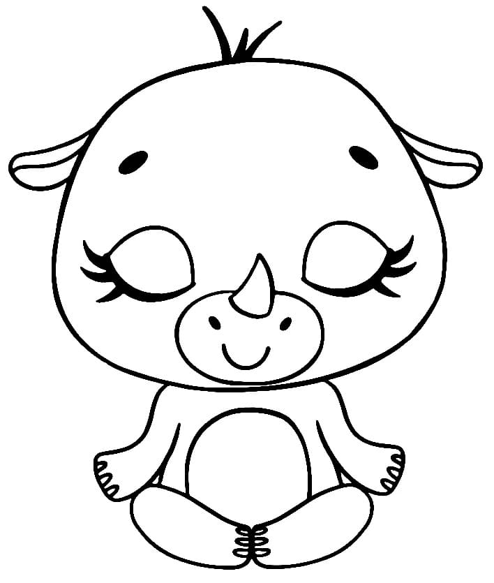 En Vill Neshorn fargelegging