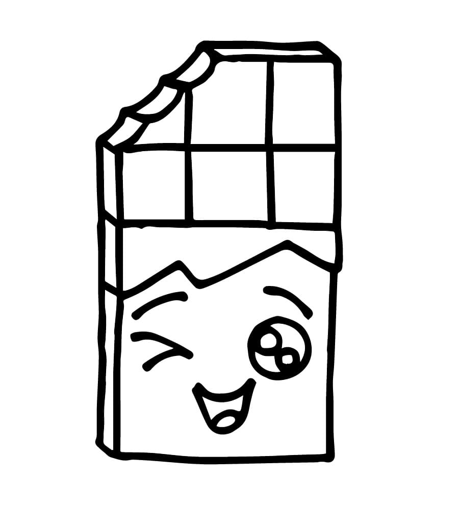 En søt sjokolade fargelegging